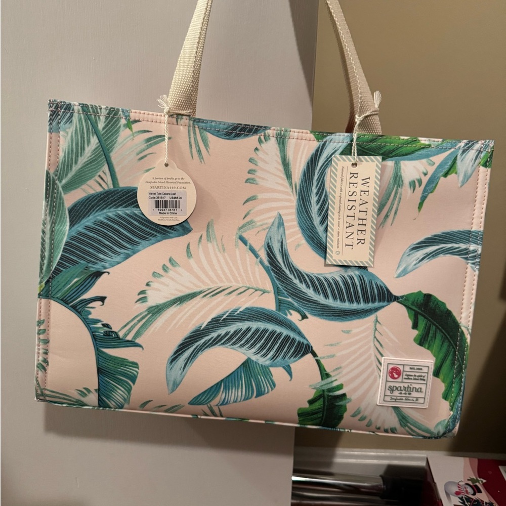 Spartina 449 Tropical Leaf Print Tote Bag - Green